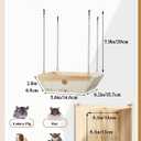 Natural Wood Chinchilla Hammock for Cage Swing, Chinchilla Bed Hanging, Wooden Chinchilla Toys and Cage Accessories, Chinchilla House Hut Ledges And Platforms Enrichement, Indoor Chinchilla Habitat