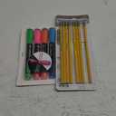 U Brands Liquid Chalk Markers For Blackboard, Chalk Board, and Dry Erase Boards, with Eraser, Assorted Bright Colors, Set of 4 And Dixon Ticonderoga Ticonderoga Wooden Pencil, 0.7mm, #2 Soft Lead, 8/Pack (13852) (X13852)(Pack of 8)
