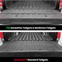 LASFIT Truck Tailgate Mat 2023-2026 for Chevrolet Chevy Colorado (Only Fit stowFlex Tailgate) & GMC Canyon (Only Fit Multistow Tailgate), All Weather TPE Tailgate Protector Liner Replacement