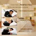 felo Feather Down Pillows Queen Size Set of 2, CloudFusion Goose Pillow for Sleeping, Luxury Hotel Collection Bed Supportive Pillows for Side Back Pain Sleepers, 100% Organic Cotton Shell (20" x 30") (Blue)