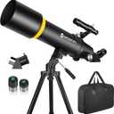 Telescope for Adults, 90mm Aperture 600mm Refractor Telescope for Kids and Beginners, Telescopes for Adults Astronomy with Handbag and Phone Adapter