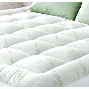 Ultra Soft Queen Size Mattress Topper - Viscose Made from Bamboo Pillow Top Mattress Pad for Back Pain Relief - Naturally Cooling for Hot Sleepers, Green