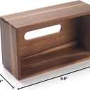 Tissue Box Cover Rectangle, Wood Tissue Box Holder, Wooden Facial Paper Holder for Bathroom, Bedroom, Dinner Table, Office (1 Pack, 9.8 x 5.5 x 3.7 inch)