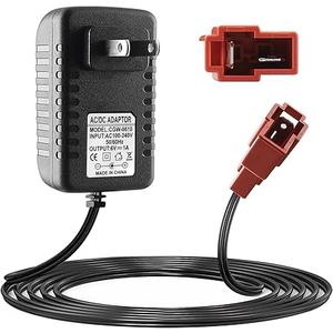 6V Battery Charger for Ride On Toys Car, Compatible with BMX X6, Kid TRAX GMC, Wal-Mart, Moto ATV Quad, Electric Vehicle Power Adapter with Square Plug