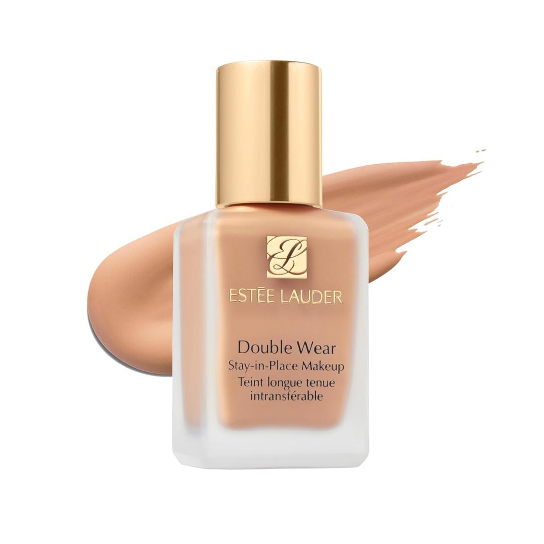 Este Lauder Double Wear Stay-in-Place Foundation Makeup | Long-Wear Matte Foundation, 1 Fl Oz (1C1 Cool Bone - Light with cool rosy-peach undertones)