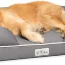 PetFusion Ultimate Dog Bed, Orthopedic Memory Foam, Multiple Sizes and Colors, Medium Firmness Pillow, Waterproof Liner, YKK Zippers, Breathable 35% Cotton Cover