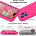 Vooii Compatible with iPhone 16 Pro Case, Liquid Silicone Upgrade [Camera Protection] [Soft Anti-Scratch Microfiber Lining] Shockproof Phone Case for iPhone 16 Pro 6.3 inch - Hot Pink