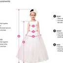 Flower Girl Dress Kids Lace Beaded Pageant Ball Gowns (White, 12)