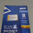 Mifflin-USA Name Badge Inserts, 2.25x3.5 or 3.5x2.25 (280 Cardstock Refills, 35 Sheets), Compatible With Inkjet, Laser Printer, and Printable Badge Inserts