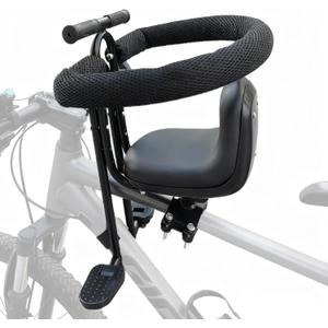 Front Mount Kids Bike Seat for Adult Bike - Baby & Toddler Bicycle Seat with Adjustable Footrests, for Children 1-5 Years, Easy-Install Child Carrier for Commuting & Family Rides