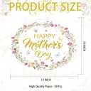 50 Pcs Wildflower Happy Mother's Day Paper Plates 10" X 12" Large Disposable Happy Mothers Day Party Decoration Heavy Duty Floral Butterfly Dessert Plates for Mother's Day Party Supplies