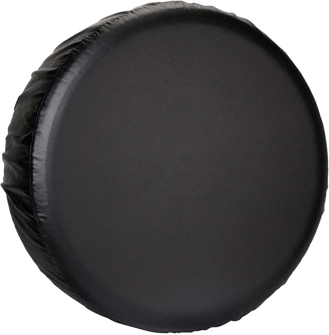 Leader Accessories Universal Spare Tire Cover with Buckle Strap Waterproof for Jeep, Trailer, RV, Truck and All Car Wheel (Black Ultimate, 26"-28" Dia.)
