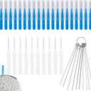Gosknor 40pcs Shower Head Cleaning Tool Kit, 2 Designs Showerhead Cleaner Brushes and Multi-Size Unclogging Picks Nozzle Unclogger Accessories for Bathroom Tiny Mini Small Hole Sink Gaps