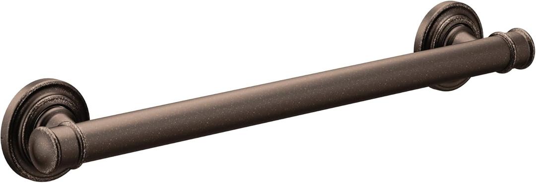 Moen YG6424ORB Bathroom Safety 24-Inch Stainless Steel Traditional Bathroom Grab Bar, Oil-Rubbed Bronze
