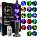 Giant LED Liquid Motion Lamps 16 Inch Large 17 Colors Changing Lamp Black Relax Night Light for Adults Kids Teens Sensory Mood Motion Nightlight Mini Aesthetic Table Lamp for Bedroom, Retro Home Decor