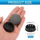 uxcell 50pcs Nylon Plastic Hole Plugs, 1-1/2"(38mm) Round Drill Screw Hole Plugs Covers Knockout Locking Plastic Plugs Insert End Caps for Kitchen Cabinet Furniture, Black