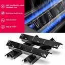 Uniflasy Grill Replacement Parts for Dyna-Glo DGH474CRP,DGH485CRP,Grill Part Kit for Dyna-Glo 3/4/5 Burner Grill,5-Pack Porcelain Steel Grill Heat Plates, 3-Pack Cast Iron Cooking Grates