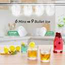 DUMOS Ice Maker Countertop Ice Machine Compact Size with Handle, 26lbs in 24Hrs, 9 Bullet Ice Cubes in 6 Mins, Self-Cleaning Function, Portable for Home, Kitchen, RV, Camping, Quiet Operation,Green