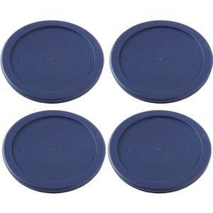 Anchor Hocking Replacement Lids for Glass Food Storage, 1 Cup Round, Navy, Set of 4 (Also Compatible with Pyrex Glass Food Storage)