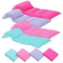 SmoothNovelty 4 Pack Kids Sleepover Pillowcase Lounger Covers DIY for 5 Pillows, Sleepover Party Supplies for Girls Slumber Party, Washable Lounger Bed Cover (Pillow Not Included)