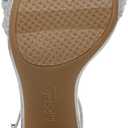LifeStride Womens Florence Bow Heeled Sandal Silver 7.5 W