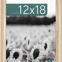 MCS Studio Gallery Classic 12x18 Picture Frame Natural Woodgrain, Vertical & Horizontal Wall Hanging Large Picture Frame for Photos, Posters & Art Prints (1-Pack)