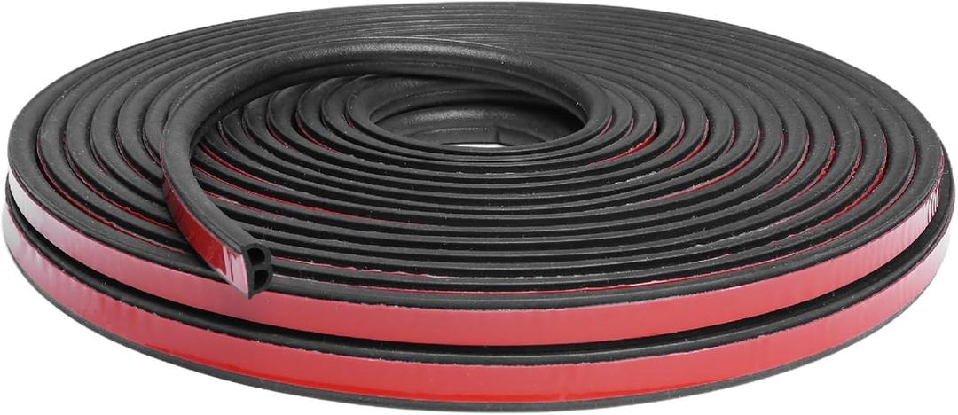 Car Door Seal Strip, 39.3 Feet Long Self Adhesive Auto Rubber Door Weather Stripping Draft Seal Strip with Double Hole, Auto Weather Stripping Edge Protector for Car Window and Door, Engine Cover