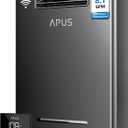 APUS 190,000 BTU Outdoor Tankless Water Heater, 8.1 GPM Propane Instant Hot Water Heater with WiFi & Remote Control, High Efficiency for Supports 5 Outlets