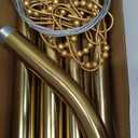 L Shaped Corner Shower Curtain Rod, [23.6"-52"] x [23.6"-52"] Heavy Duty 90 Degree Adjustable Shower Pole for Bathroom, Bathtub & Outdoor with 12 Hooks & Ceiling Support - Gold