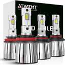 for Kenworth T660 T680 T880 W990 Headlight Assembly Factory Replacement, 9005XS H11 Headlight 6500K White, 4-PACK