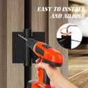 3 Pack Self Closing Door Hinges 3.5 inch Matte Black Spring Loaded Auto Close Hinges Square Corners Adjustable Tension for Interior Door 3 1/2 Auto Self-Closing Hinge
