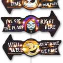 Lighted Jack Sally Yard Signs, Scary Halloween Decor Christmas Nightmare Halloween Decorations Outdoor Before Party Lawn Cute Garden Yard Stakes Outside Arrow Decorations Clearance