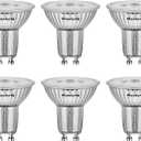 GU10 LED Bulb Dimmable, 35W Equivalent, 90 CRI, Range Hood Light Bulbs, Warm White 3000K, MR16 GU10 Base Track Light Bulbs, 4W 350LM, 6-Pack