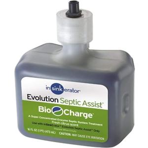 InSinkErator CG Evolution Septic Assist Bio Charge Replacement Cartridge, 16-Ounces, Blue, 12 Ounce