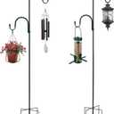 MIPON 2 Pack 78 Inch Double Shepherds Hooks for Outdoor Bird Feeder, Hanging Plants, Solar Light, Adjustable  Heavy Duty Garden Shepards Hook