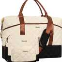 Weekender Bag, Large Travel Duffel Bag for Women, Carry on Overnight Bag with Shoe Compartment and Toiletry Bags