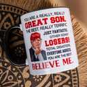 2 x Teen Boy Gift Ideas, Son Mug 11oz, Son Gifts from Mom Dad, Christmas Fathers Day Birthday Gift Ideas for Son, Son Ceramic Mug