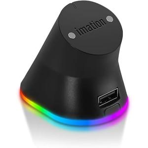 RGB Charging Dock for Logitech Computer Mouse G PRO X Superlight DEX/2/1, G502, G502 X Plus, G502 X Lightspeed, G703, G703 Hero, G903, G PRO Wireless - Computer Mice Powerplay Charging System (Black)