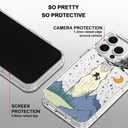 MOSNOVO Case for iPhone 16 Pro, [Buffertech 6.6ft Military-Grade Drop Protection] [Anti Peel Off Tech] Clear TPU Bumper Phone Case Cover Design - UFO