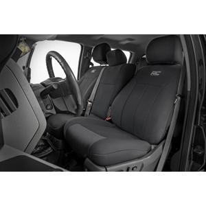 Rough Country Neoprene Seat Covers for Ford F-250/F-350 Super Duty (2011-2016) - Waterproof & UV Resistant, Foam Padded, Front & Rear Seat Cover Set