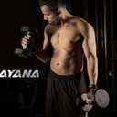 KAYANA 2 Hole Leather Gymnastics Hand Grips - Palm Protection and Wrist Support for Cross Training, Kettlebells, Pull ups, Weightlifting, Chin ups, Workout, & Exercise (Youth Small, Red)