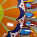 SUNNYPARK Metal Sun and Moon Wall Art Decor, 16" Colorful Handcrafted Mexican Talavera celestial Wall Sculptures Hanging for Indoor Outdoor Living Room, Garden, Patio
