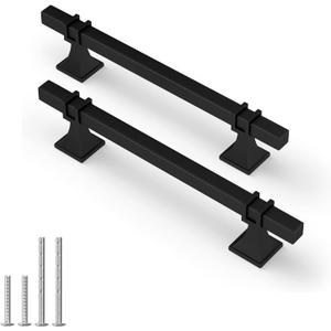 10 Pack 6-1/4 Inch Cabinet Pulls Black Cabinet Handles Matte Black Drawer Pulls Kitchen Cabinet Handles Kitchen Cabinet Hardware