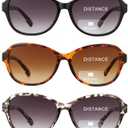 JOLISU 3 Pack Bifocal Reading Sunglasses for Women,2 in 1 Sun Readers with Spring Hinge & UV400 Protection +2.00