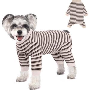 FEimaX Dog Recovery Suit After Surgery, Pet Abdominal Wounds Post Surgical Shirt for Dogs Cats, Puppy Spay Neuter Prevent Licking Onesie Alternative Bandages E-Collar & Cone, Large