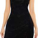 Forever 21 Women's Rhinestone Cutout Mini Dress (Black, S)