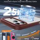 Magnetic for iPhone 17 Pro Max Case,[Anti-Slip][Compatible with MagSafe][Military Grade Drop Protection] Shockproof Protective Translucent Phone Case for iPhone 17 Pro Max Case,Wine Red