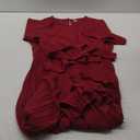 Milumia Women's Elegant Belted Pleated Flounce Sleeve Long Dress, L