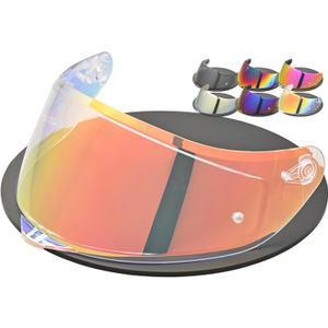 Compatible With Upgrade Agv K1 Visor Replacement K3SV K5 Face Upgrade Shield Tinted Visor Helmet Accessories (Transparent Revo Red)
