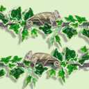 BNOSDM 2PCS Reptile Climbing Branch, Bendable Jungle Vine with Leaves Terrarium Plant Decoration with Suction Cup Chameleon Cage Accessories for Gecko Lizard Bearded Dragons Snake (White Vein Ivy)